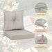 Giga outdoor deep seat cushion set for patio furniture, waterproof beige back and seat cushions, weather-resistant and comfortable