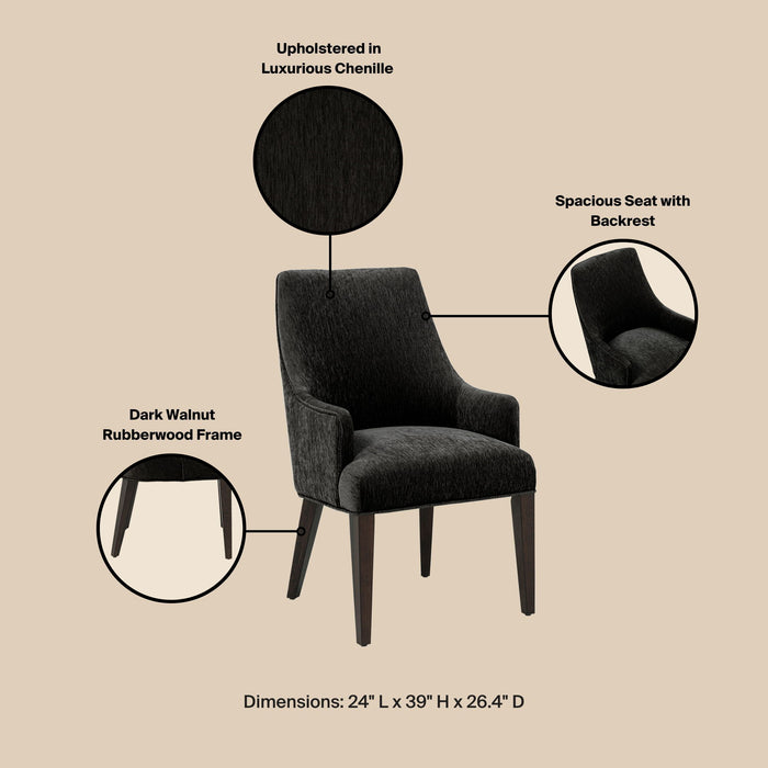 Manhattan Beever - Chenille Wood Armchair