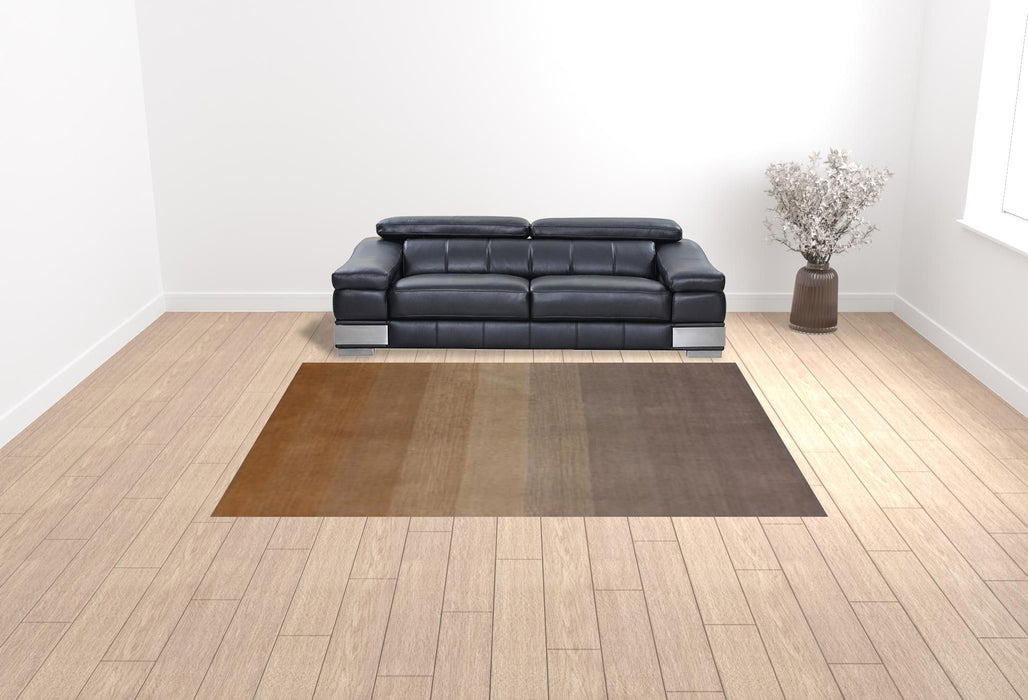 9' x 12' Hand Loomed Area Rug - Gold And Rust
