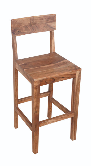 Solid Wood Bar Height Bar Chair - Wood Brown