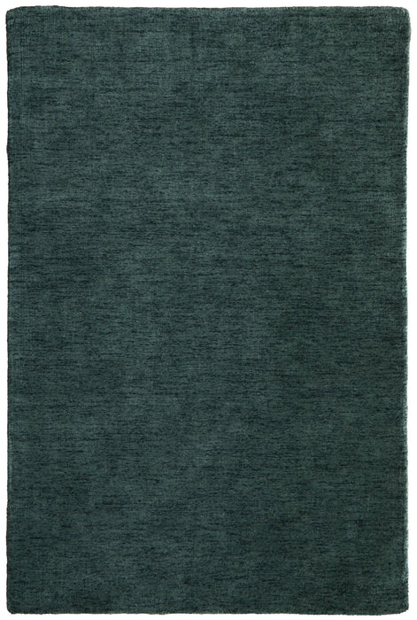 9' X 13' Hand Woven Area Rug, Wool Blend - Green