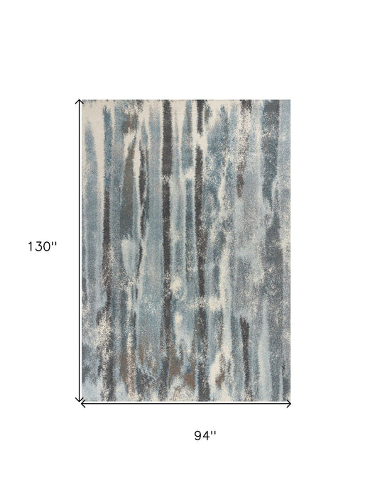 7' x 10' Polypropylene Area Rug - Teal