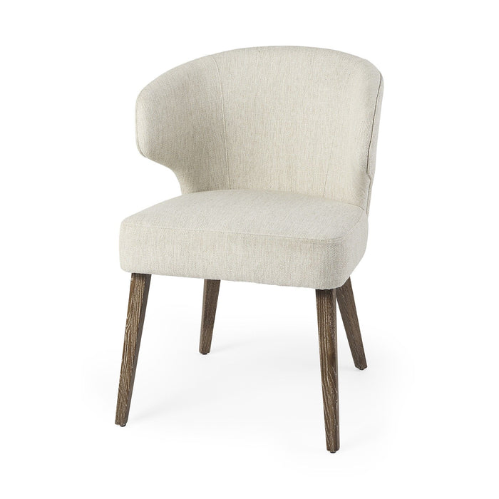 Mid Century Wingback Dining Chair - Cream