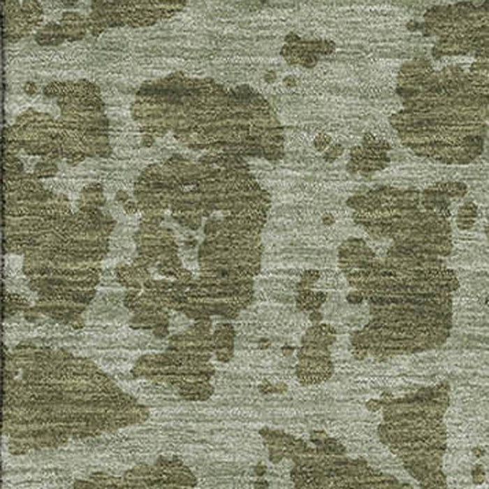 10' X 14' Abstract Washable Area Rug With UV Protection (646560) - Olive Green / Gray