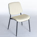 Set of 2 Giga mid-century modern dining chairs with walnut bentwood backs, upholstered seats, and metal legs for kitchen or dining room.