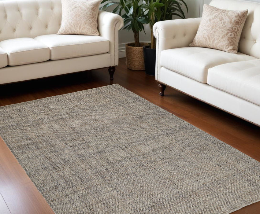 9' x 12' Hand Woven Area Rug - Gray And Beige