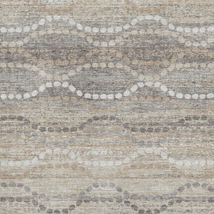10' X 14' Abstract Geometric Washable Area Rug With UV Protection (715267) - Beige / Ivory