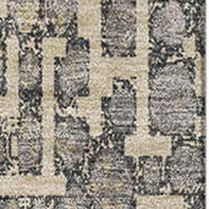10' X 14' Abstract Geometric Washable Area Rug With UV Protection (677957) - Beige / Taupe / Ivory