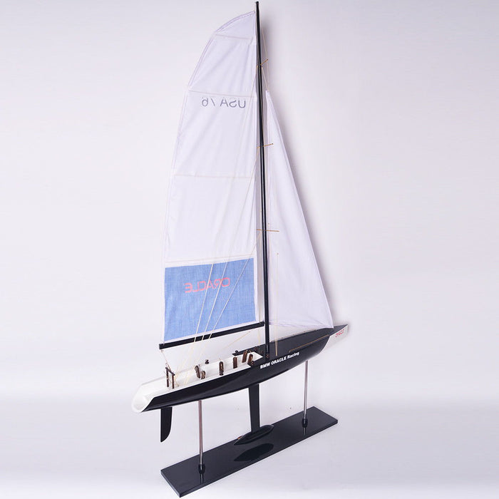 Hand Painted Model Boat (624693) - White / Black