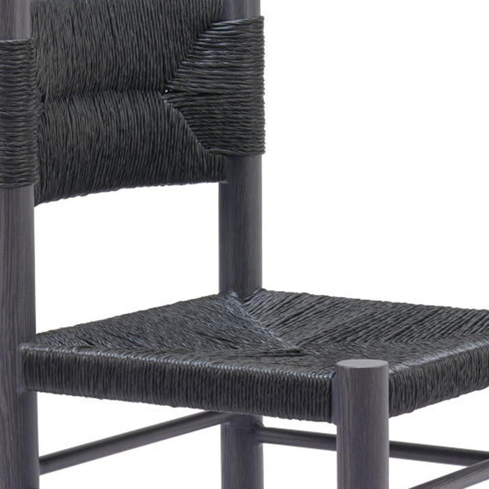 Aluminum Open Back Dining Side Chairs (Set of 2) - Black