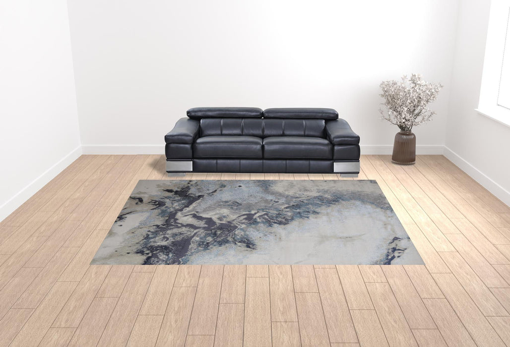 10' x 13.2' Abstract Area Rug - Blue