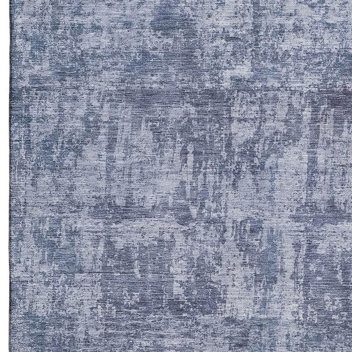 10' X 14' Abstract Washable Area Rug With UV Protection (695282) - Blue / Ivory