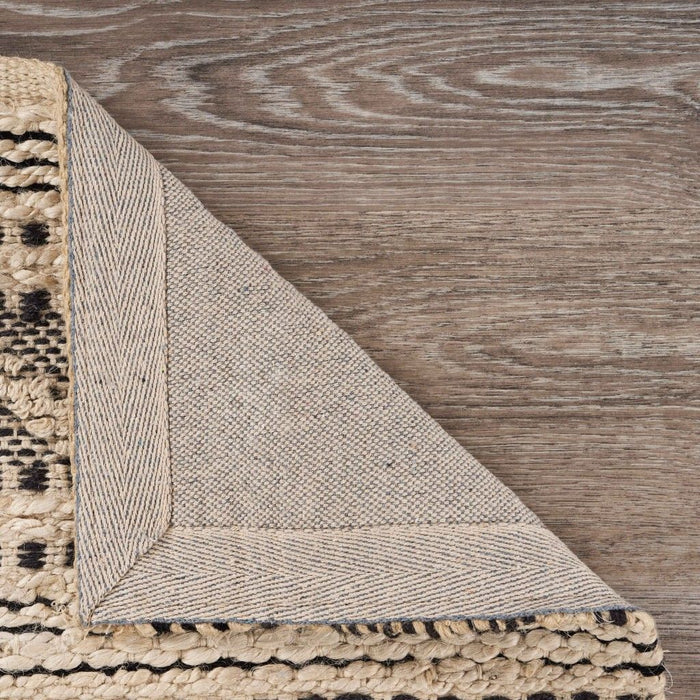 8' x 10' Chevron Stripe Area Rug - Black And Blush