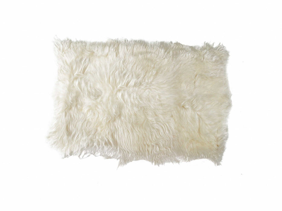 4' x 6' Long Haired Icelandic Sheepskin Area Rug - White