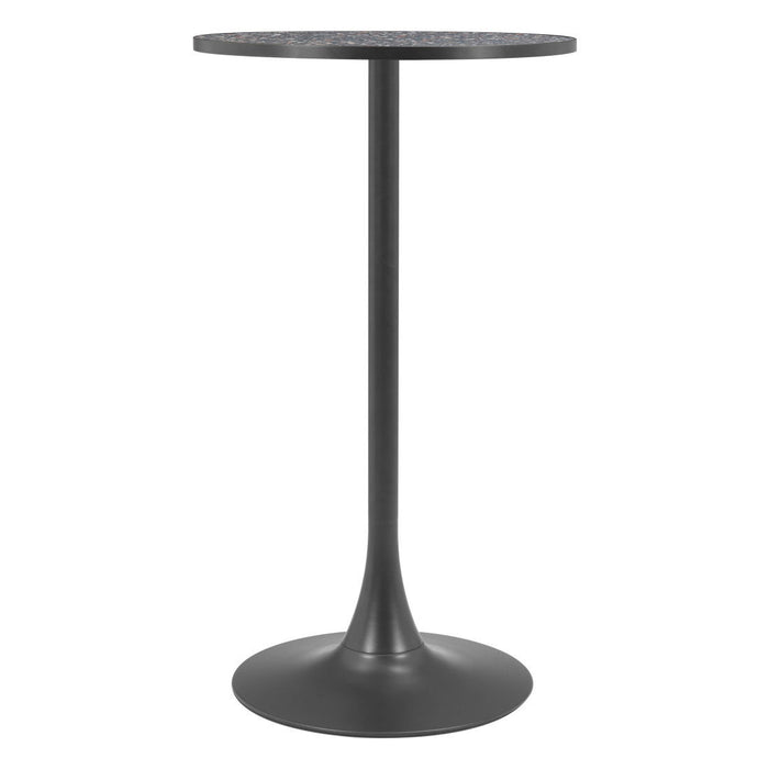 24" Wood Rounded Bar Table - Black