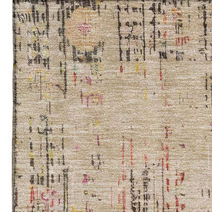 10' X 14' Oriental Washable Area Rug With UV Protection (699580) - Beige / Red / Pink