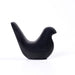 Black marble bird statue sculpture by TOV Furniture, detailed figurine with smooth finish on a pedestal.