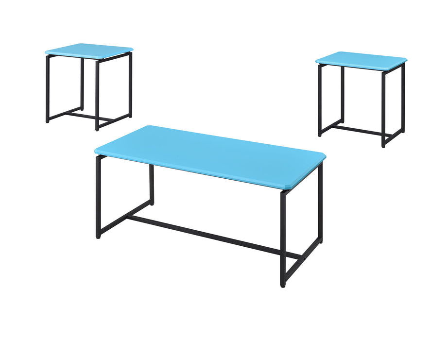 Giga GT 3-piece carbon fiber wrap coffee and end table set, modern black tables with sleek carbon fiber finish, in a stylish living room.