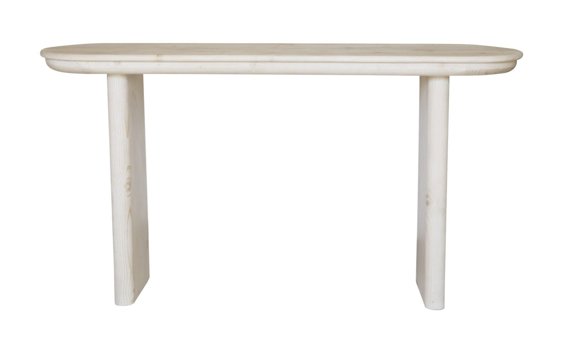 60" Solid Wood Oval Console Table - Natural