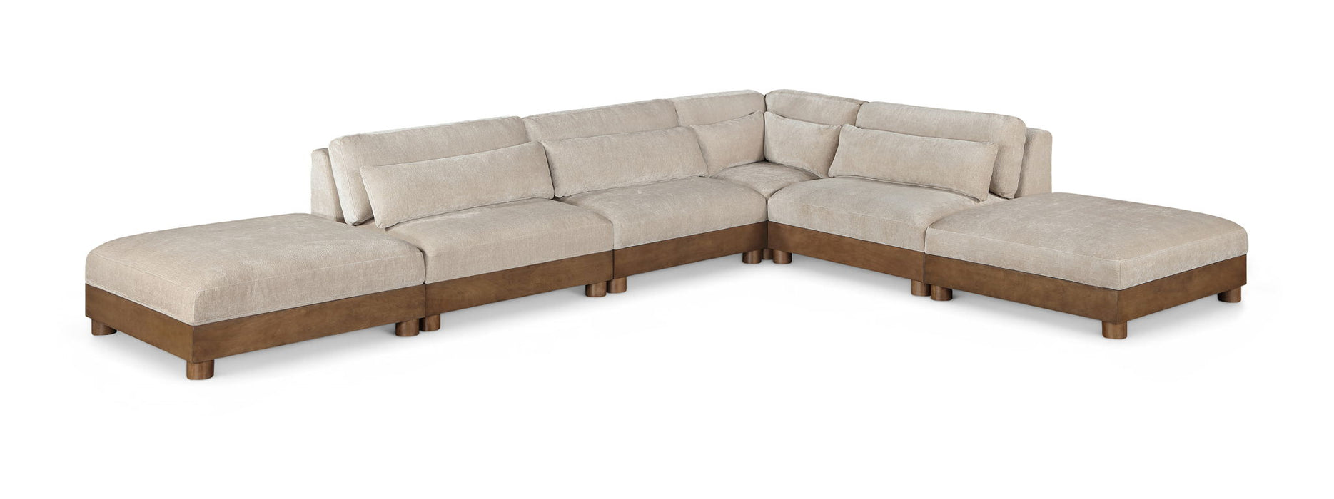 Turin - Fabric Upholstered Modular Sectional - Taupe