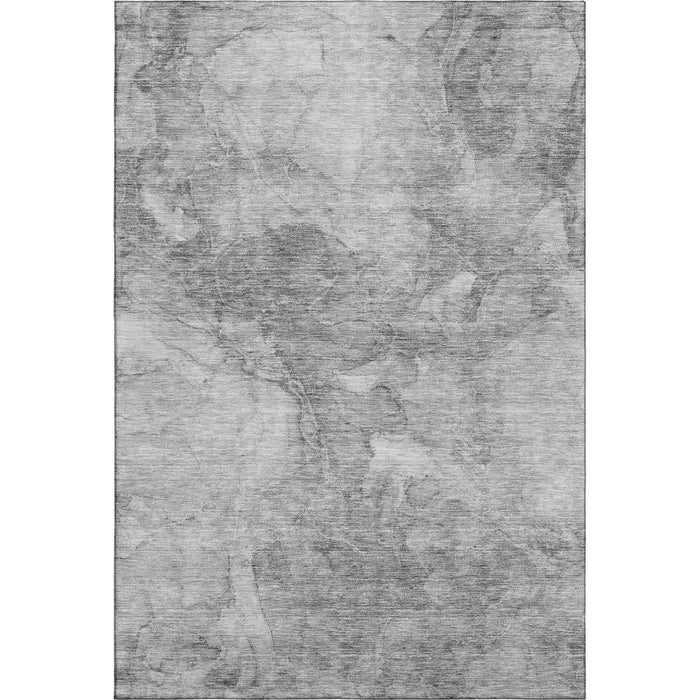 10' X 14' Abstract Washable Area Rug With UV Protection (656298) - Gray / Silver