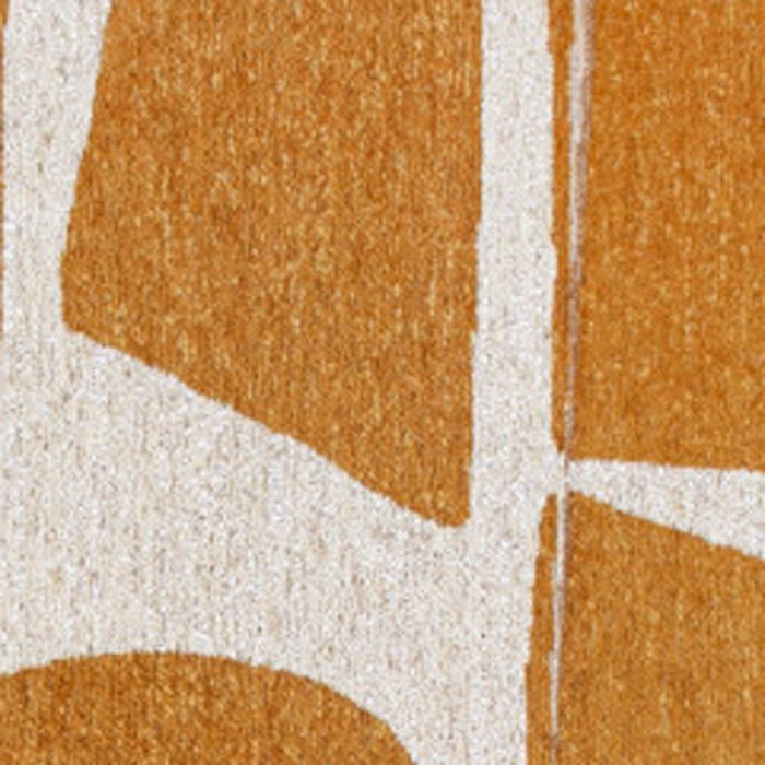 9' X 13' Geometric Washable Area Rug (551996) - Yellow / White