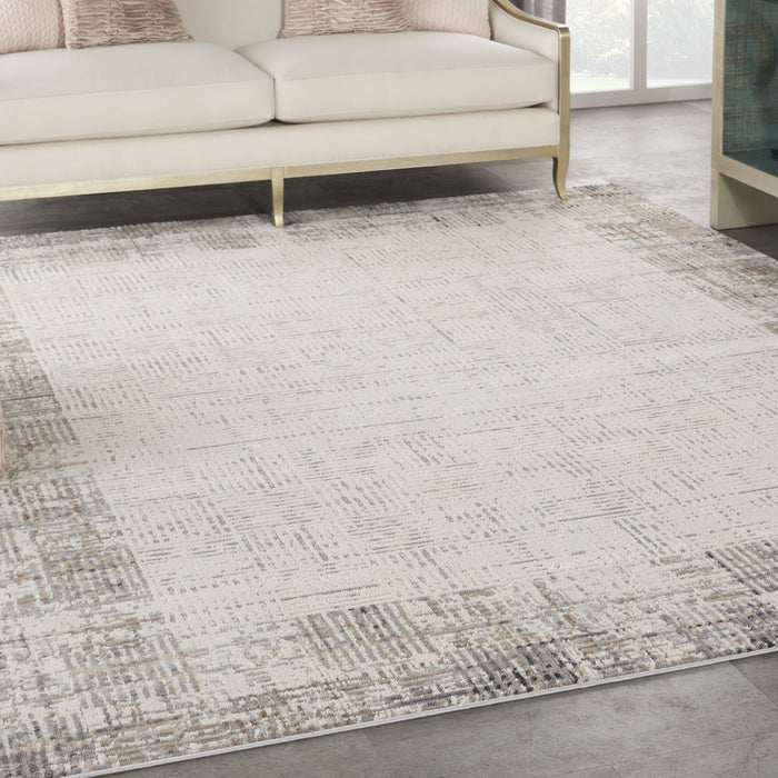 10' x 14' Abstract Power Loom Area Rug - Gray