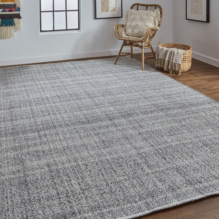 8' x 10' Hand Woven Area Rug - Gray And Ivory