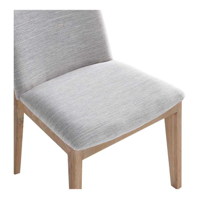 Upholstered Fabric Dining Room Side Chairs (Set of 2) - Gray / Natural