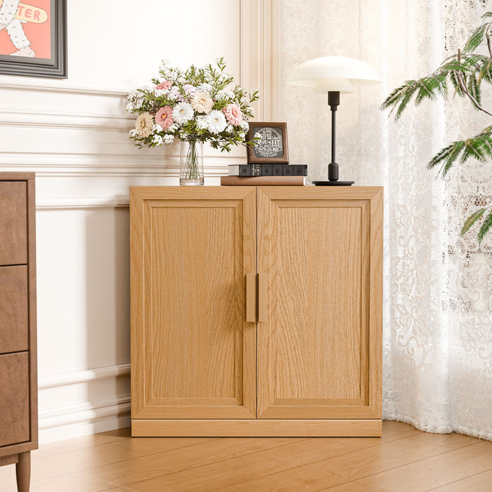 31" Wood Corner Corner Accent Dining Cabinet With Two Doors - Brown