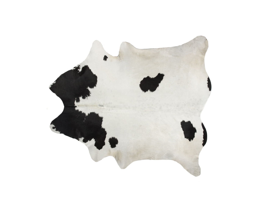 5' X 7' Cowhide Hand Knotted Area Rug (544331) - Black / White
