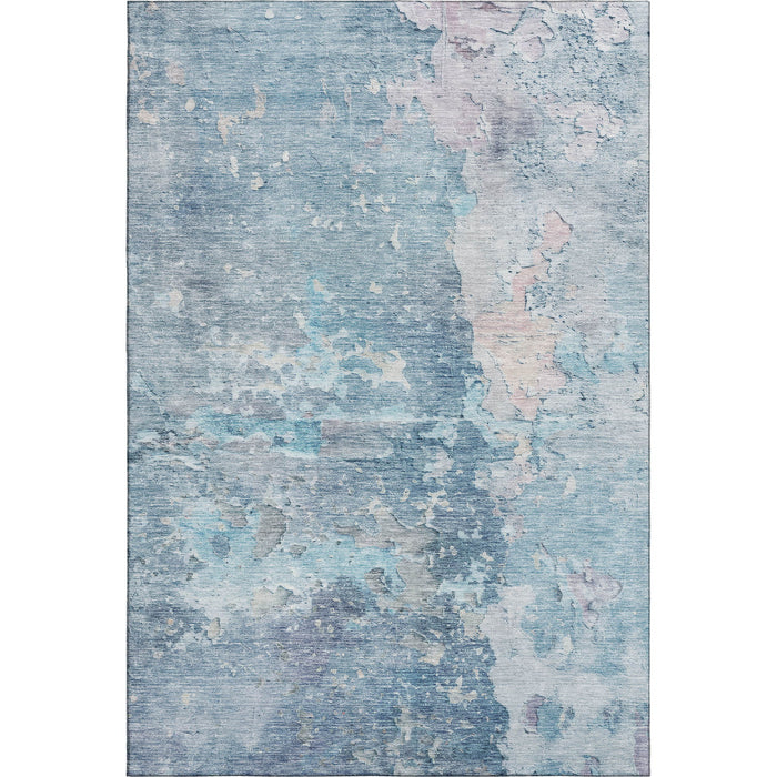 10' X 14' Abstract Washable Area Rug With UV Protection (692172) - Blue / Pink / Gray