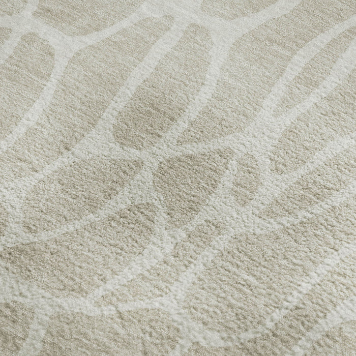 10' X 14' Geometric Washable Area Rug With UV Protection (680379) - Beige / Ivory