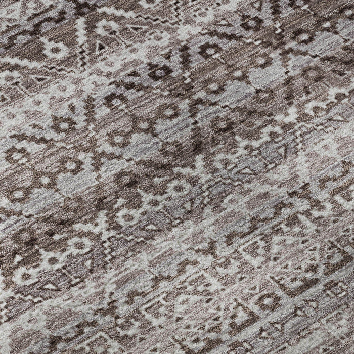 10' X 14' Striped Washable Area Rug With UV Protection (717821) - Brown / Beige