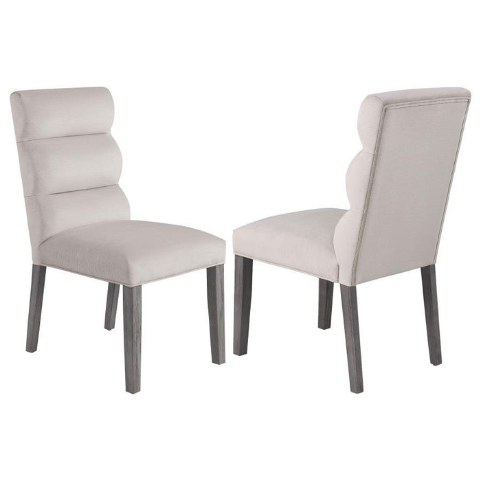 Carla - Velvet Upholstered Dining Side Chair (Set of 2) - Stone