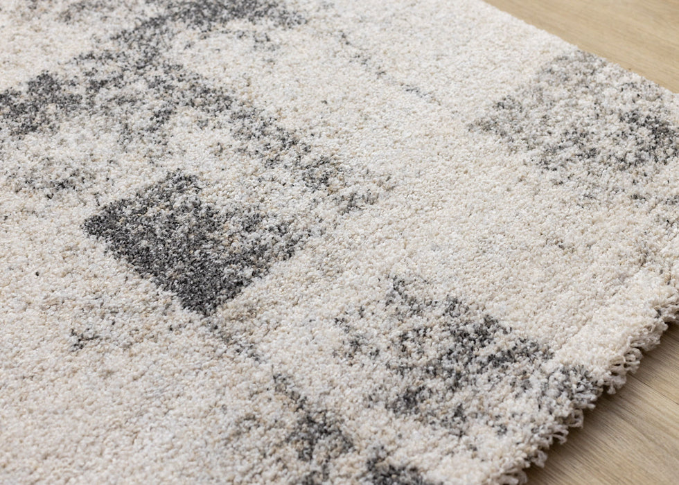 8' X 11' Abstract Area Rug (660028) - Cream / Black