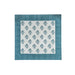 Set of four TOV Furniture Crissy cotton canvas napkins with blue vintage floral print, ideal for table setting and decor.