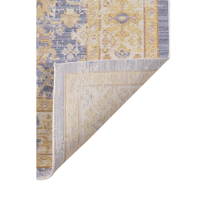 9' x 13' Floral Power Loom Area Rug - Lavender And Orange