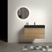 Giga Alice natural oak bathroom vanity with integrated sink, wall-mounted design, large storage, modern one-piece basin without drain.