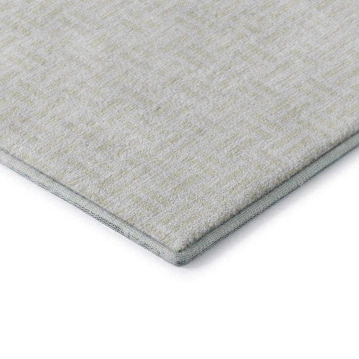10' X 14' Abstract Geometric Washable Area Rug With UV Protection (673549) - Ivory / Beige