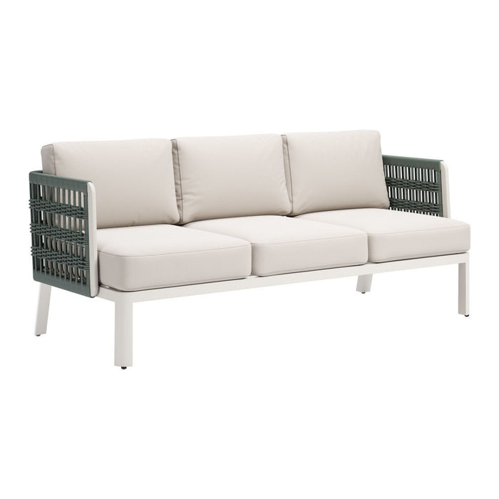 74" Polypropylene Sofa - White