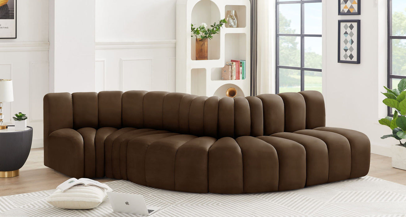 Arc - Velvet 5 Piece Modular Sofa