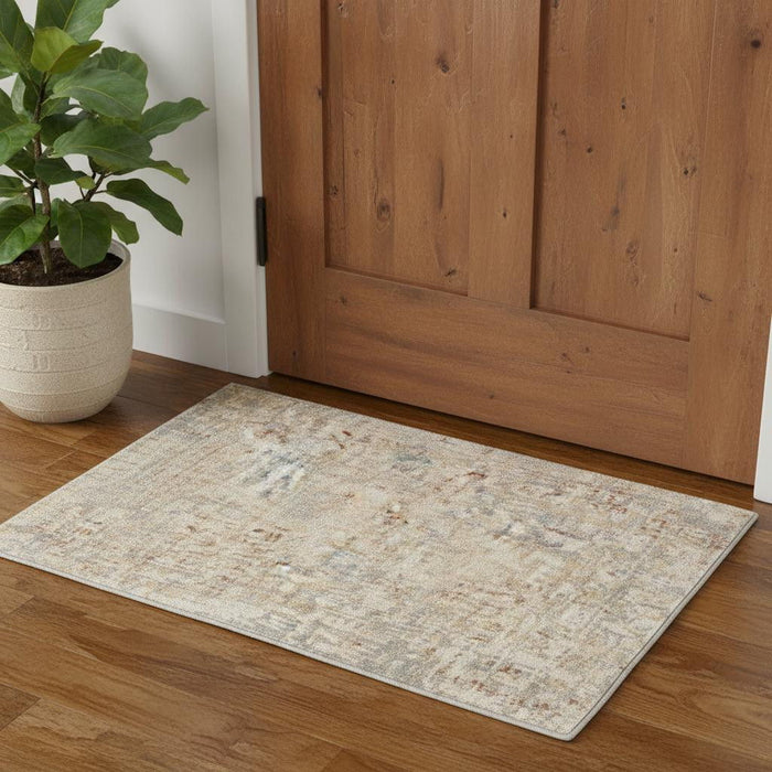 3' X 5' Abstract Power Loom Area Rug (572765) - Ivory