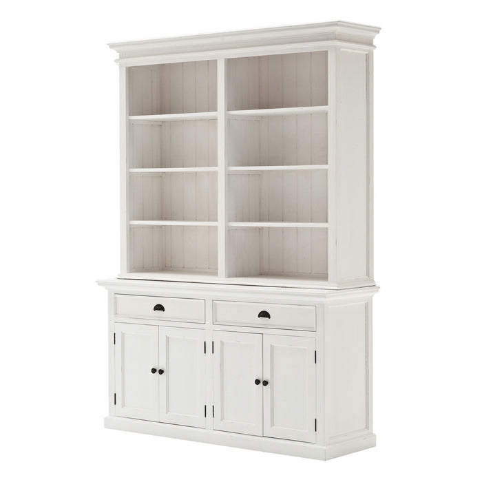 Side Board With Hutch - White