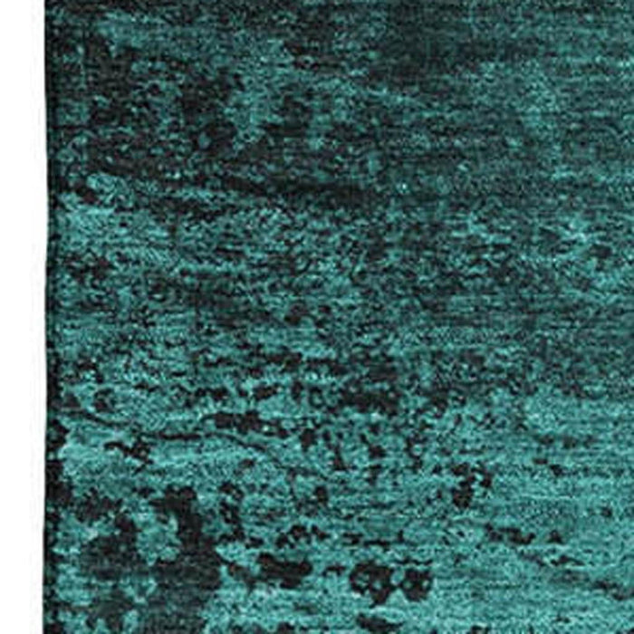 10' X 14' Abstract Washable Area Rug With UV Protection (648838) - Teal / Gray