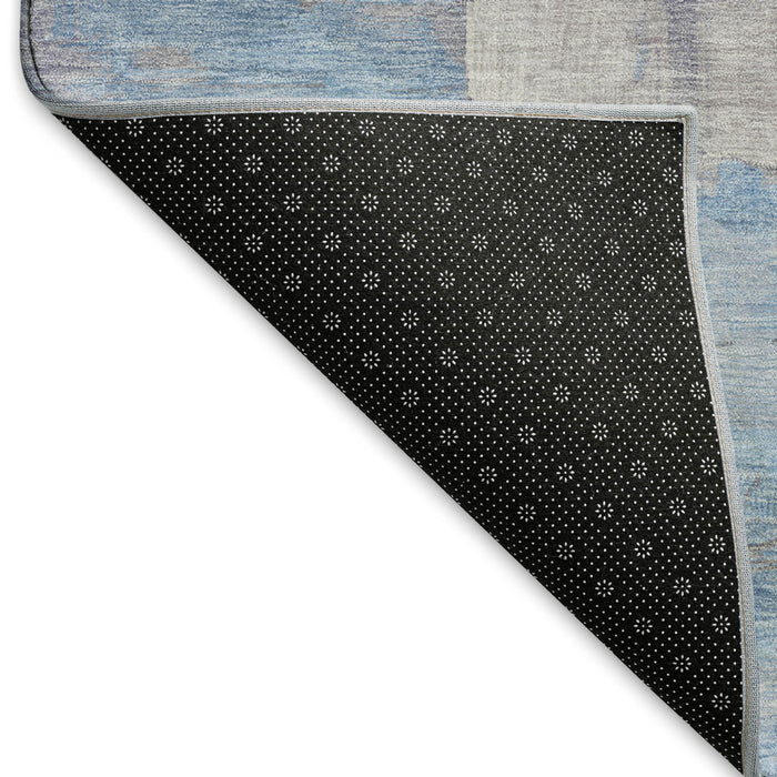 10' X 14' Abstract Washable Area Rug With UV Protection (693906) - Beige / Salmon / Blue