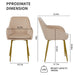 Giga beige dining chair set for dining rooms, showing two elegant upholstered chairs with wooden legs and comfortable design.