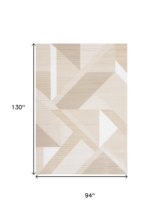8' X 11' Geometric Area Rug (661286) - Beige / Cream