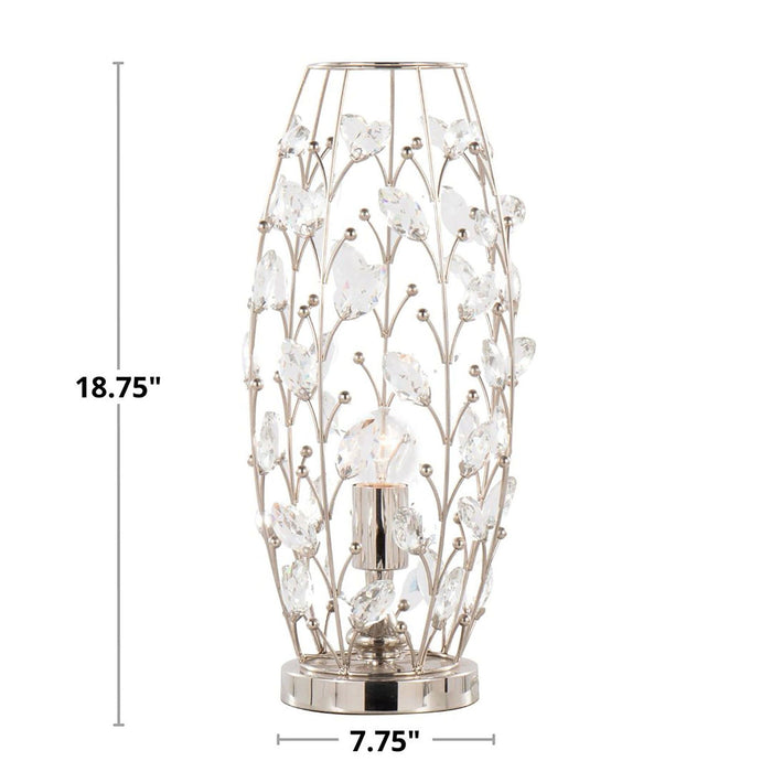 Crystal Buds- 18" Metal Uplight - Pearl Silver