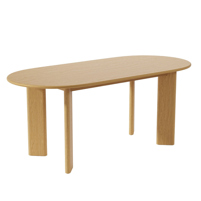 66" Solid Wood Oval Dining Table - Natural